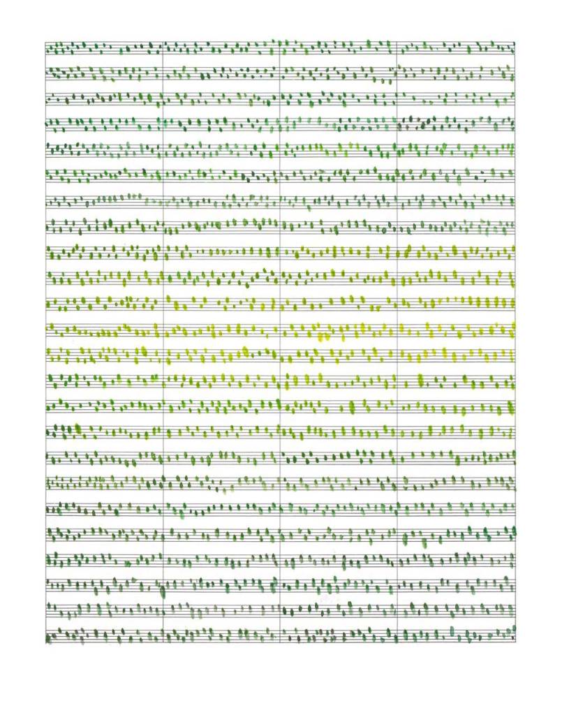 Pamela Markoya Watercolor on Manuscript Paper 14" x 11"